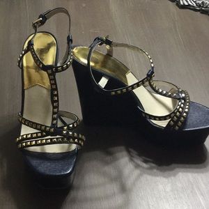 Navy Blue Michael Kors wedge